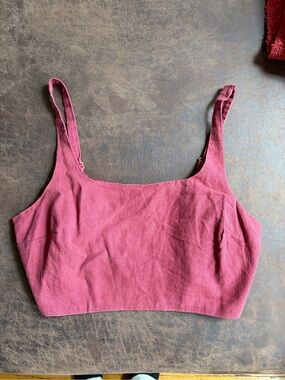 House of Harlow 1960 Dusty Rose Cropped Tank